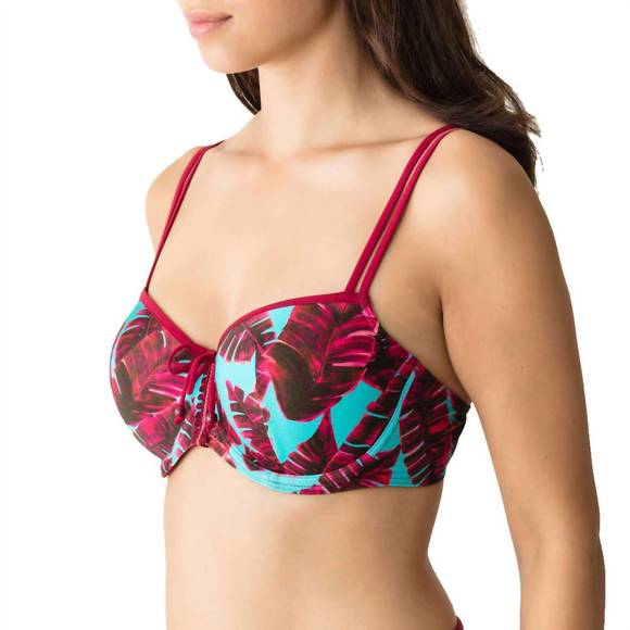 NEW PRIMADONNA palm springs padded bikini top in pink flavor - Picture 2 of 3